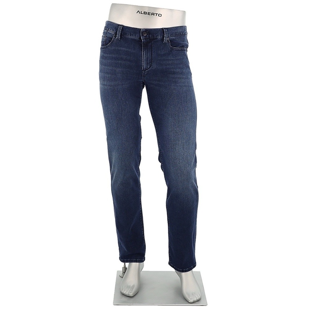 Alberto Stone Denim Super Stretch Indigo Jeans W34 L34 Modern Fit Luxury $245